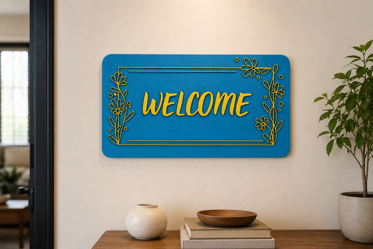 Gepersonaliseerd Welkomstbord van Hout