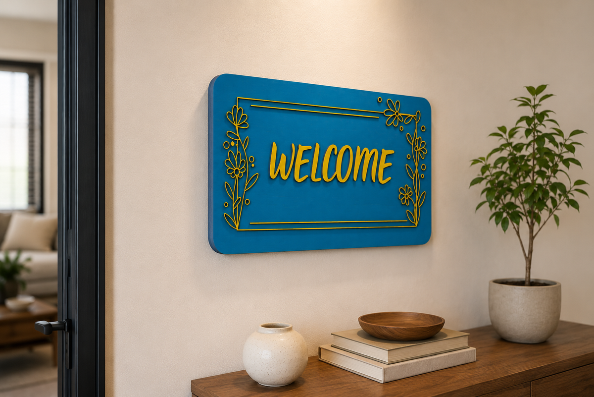 Gepersonaliseerd Welkomstbord van Hout