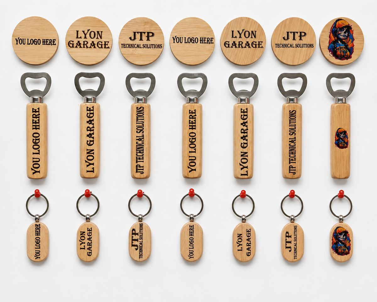 Gepersonaliseerde lasergegraveerde sleutelhanger