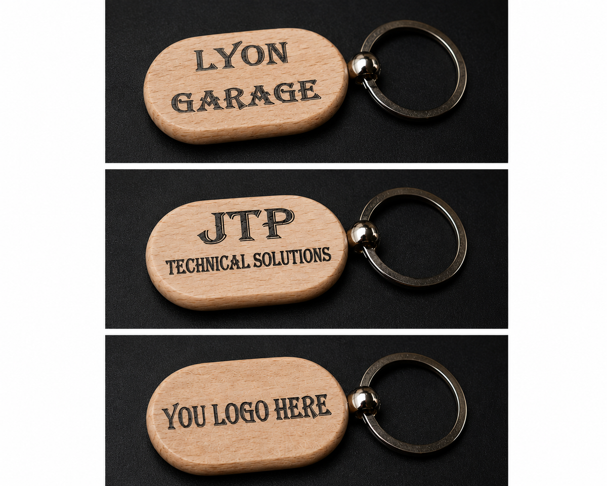Gepersonaliseerde sleutelhanger met UV-print