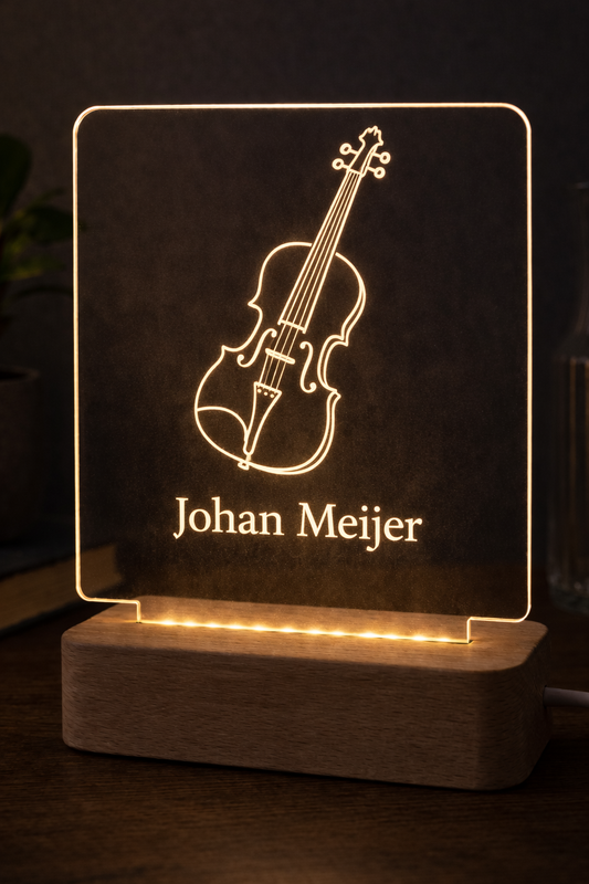 Gepersonaliseerde Acryl LED-lamp met Naam of Logo – UV-print